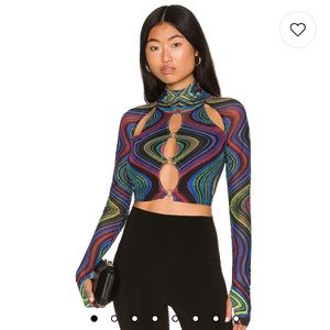 AFRM Maui Top Electric Swirl XS Revolve